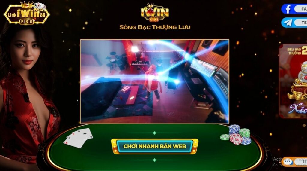 Người chơi chọn chơi nhanh bản web để bắt đầu chơi thử trên iWin